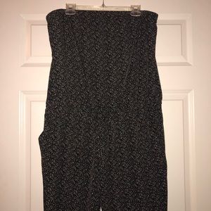 Express Plus Size Black & White Plus Size Jumpsuit